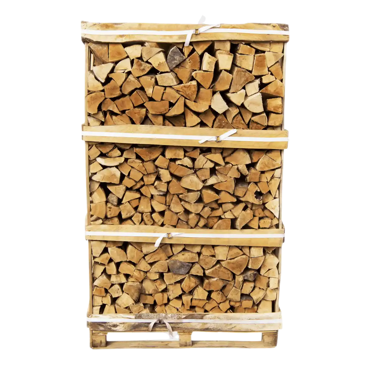 Brandhout Esche 30 cm, auf pallet gestapelt, 3srm – 1000 kg