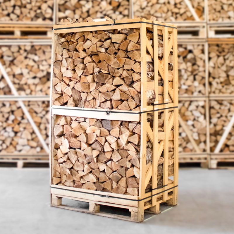 pallet kammergetrocknetes gekloven Birken Brandhout 25cm