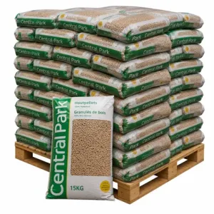 Central Park naaldhout pellets pallet - DIN+ - 66 zakken van 15 kg